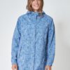 Blauer Damen Regenmantel Wadden
